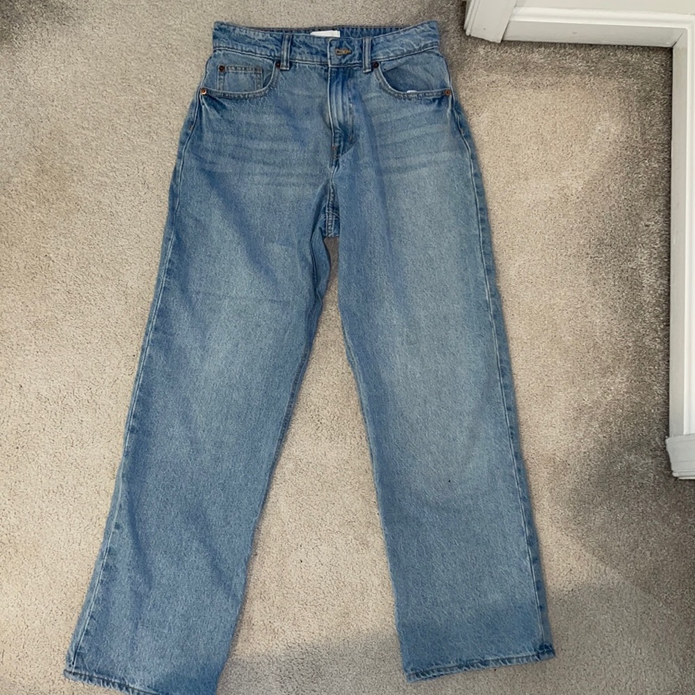 H&M straight wide leg jeans